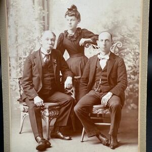 Antique 1896 Cabinet Card Photo Lloyd‎ Wyalusing PA Formal Family Portrait